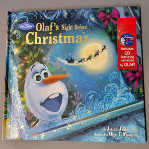 Disney Frozen Olaf's Night Before Christmas Hardcover Book & CD 2015